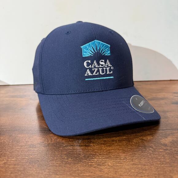 Casa Azul Agave Logo Strap Back with Original Brim Tag Navy Blue - Picture 1 of 6